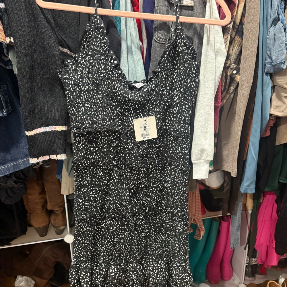 Black and White Patterned Dress